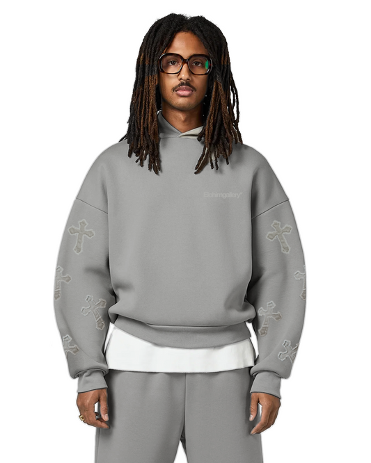 COVERED BY CHRIST HOODIE - GREY