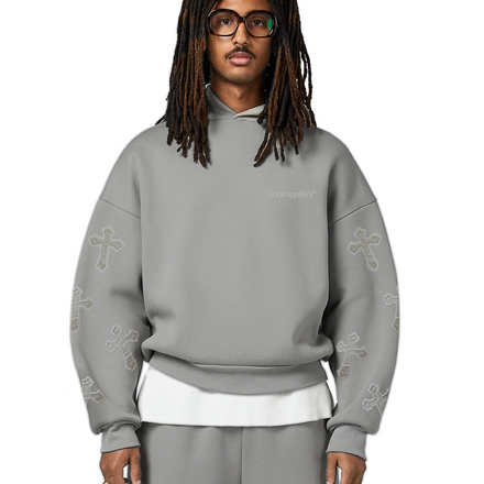 COVERED BY CHRIST HOODIE - GREY